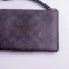 Coach Corner Zip Wristlet Signature Jacquard