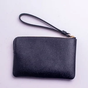 Coach Corner Zip Wristlet Signature Jacquard