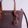 Michael Kors Jet Set Travel Extra-Small Logo Top-Zip Tote Bag