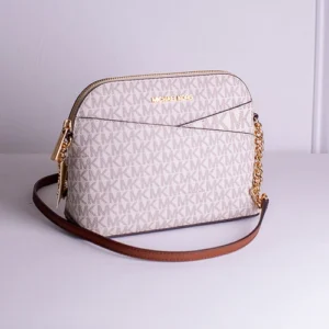 Michael Kors Jet Set Travel Medium Logo Dome Crossbody Bag
