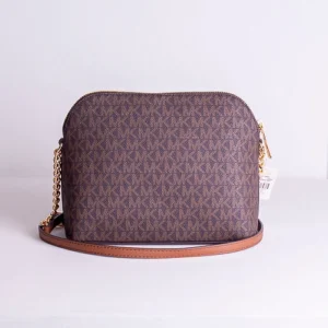 Michael Kors Jet Set Travel Medium Logo Dome Crossbody Bag